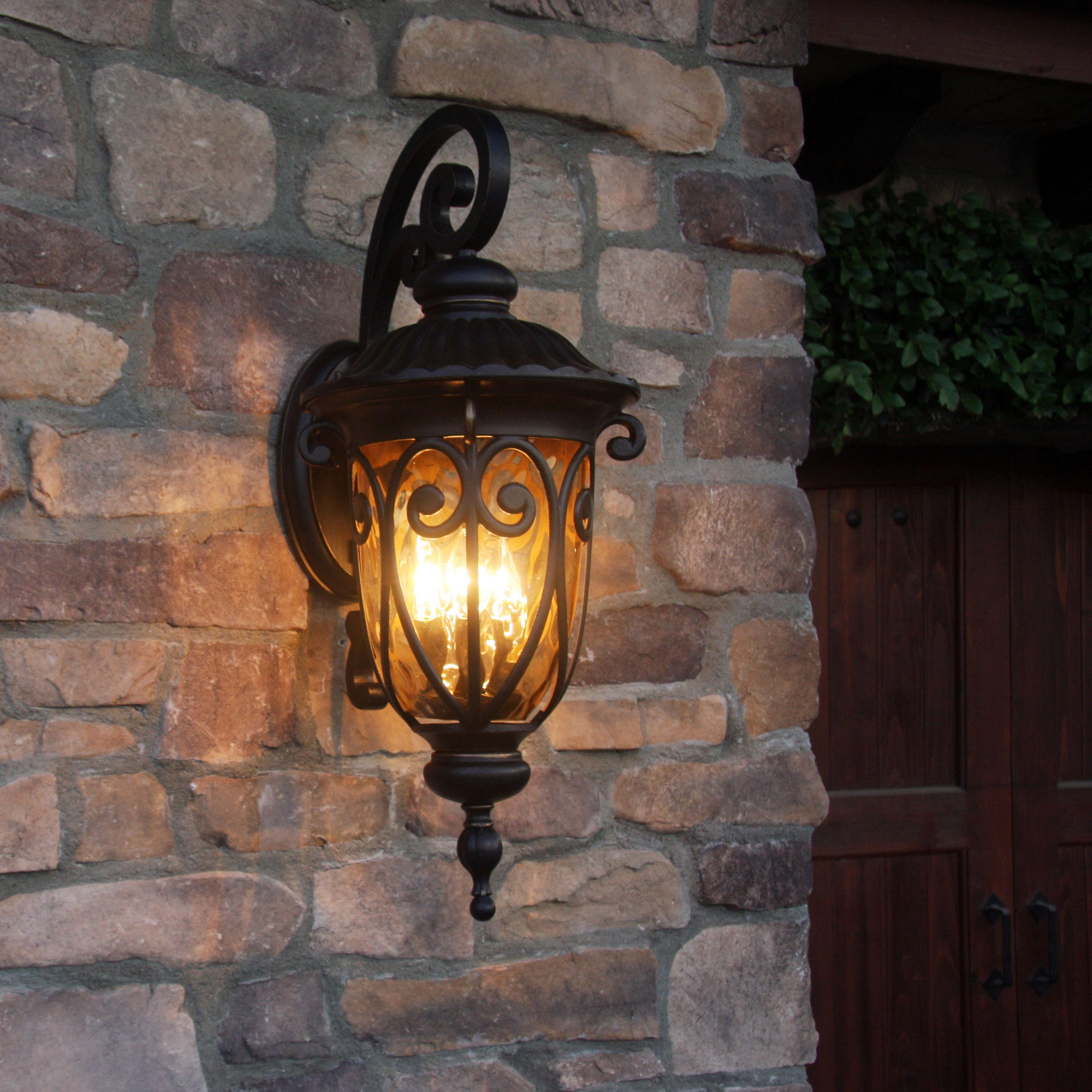 Y Decor Hailee 1Light Outdoor Wall Lantern & Reviews Wayfair